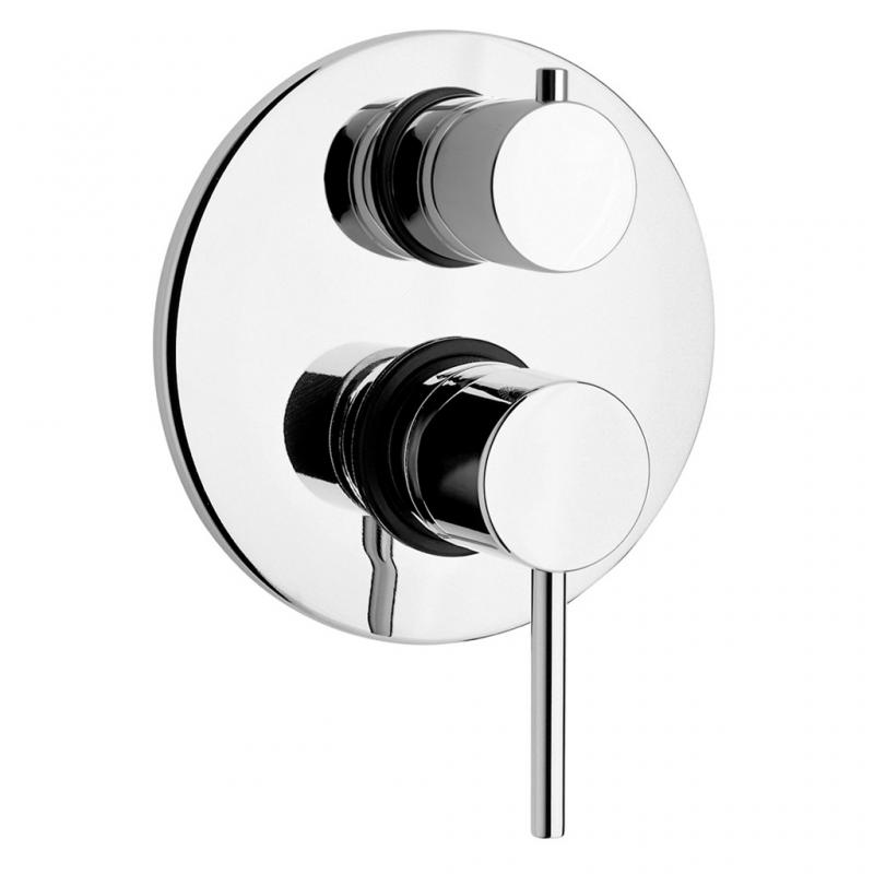 Miscelatore monocomando tondo a incasso 2 vie