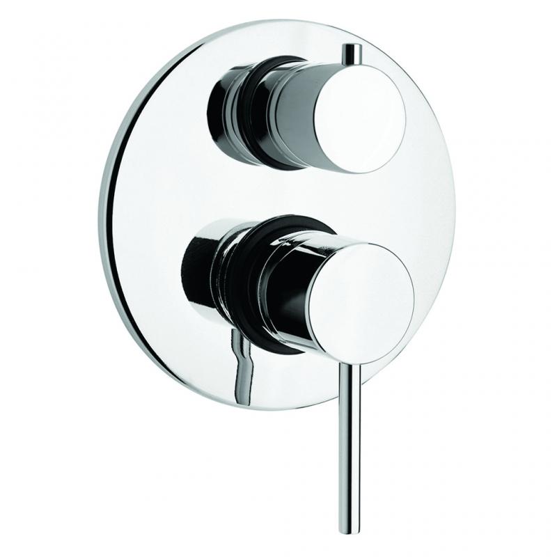 Miscelatore monocomando tondo a incasso 3 vie